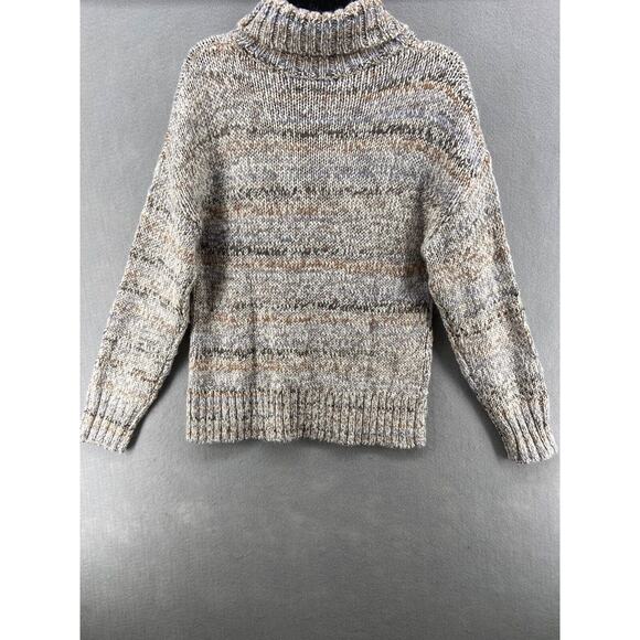 Chelsea 28 Sweater Womens XXS Turtleneck Ivory Marbeled Long Sleeve Wool Blend - Picture 10 of 11